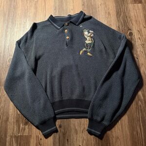 Robert Bruce Golf‎ Pullover Sweater Mens Large Embroidered Golfing Knit